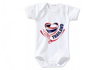 Body bébé I Love Thailand taille 3/6 mois manches Courtes