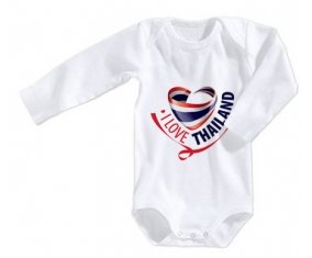 Body bébé I Love Thailand taille 3/6 mois manches Longues