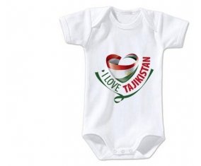 Body bébé I Love Tajakistan taille 3/6 mois manches Courtes