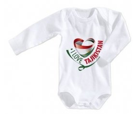 Body bébé I Love Tajakistan taille 3/6 mois manches Longues