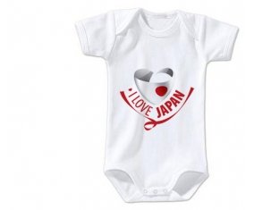 Body bébé I Love Japan taille 3/6 mois manches Courtes