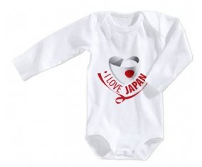 Body bébé I Love Japan taille 3/6 mois manches Longues