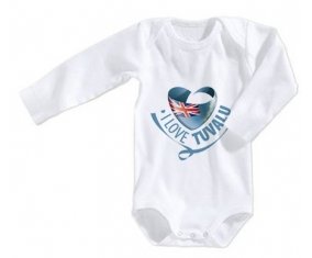 Body bébé I Love Tuvalu taille 3/6 mois manches Longues