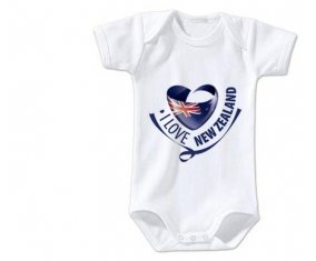 Body bébé I Love New Zealand taille 3/6 mois manches Courtes