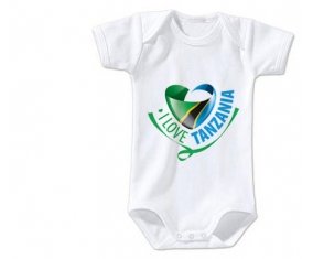 Body bébé I Love Tanzania taille 3/6 mois manches Courtes