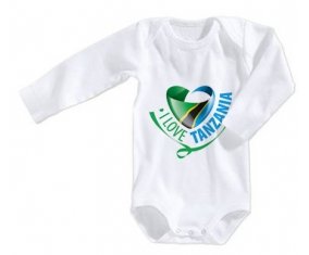 Body bébé I Love Tanzania taille 3/6 mois manches Longues