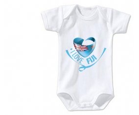 Body bébé I Love Fiji taille 3/6 mois manches Courtes