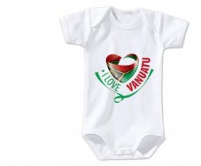 Body bébé I Love Vanuatu taille 3/6 mois manches Courtes