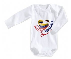 Body bébé I Love Venezuela taille 3/6 mois manches Longues