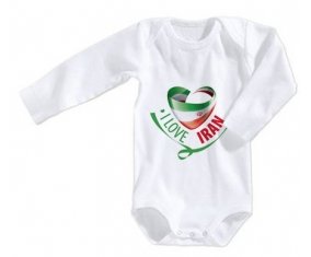 Body bébé I Love Iran taille 3/6 mois manches Longues