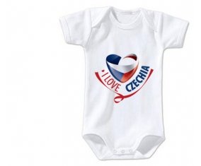 Body bébé I Love Czechia taille 3/6 mois manches Courtes