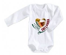 Body bébé I Love Sri Lanka taille 3/6 mois manches Longues