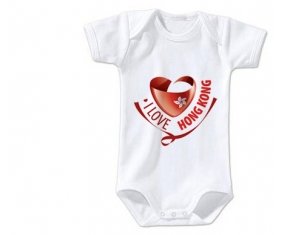 Body bébé I Love Hong Kong taille 3/6 mois manches Courtes
