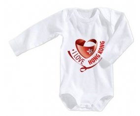 Body bébé I Love Hong Kong taille 3/6 mois manches Longues