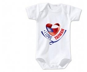 Body bébé I Love Taiwan taille 3/6 mois manches Courtes