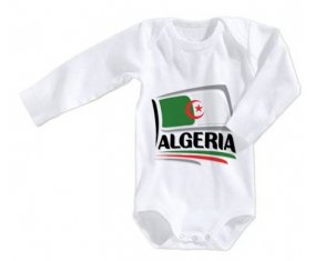Body bébé Flag Algeria design 1 taille 3/6 mois manches Longues