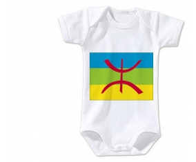 Body bébé Drapeau Amazigh taille 3/6 mois manches Courtes