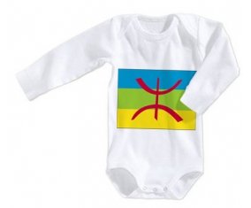 Body bébé Drapeau Amazigh taille 3/6 mois manches Longues