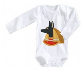 Body bébé Anubis dieu égyptien enfers tête de chien Égypte taille 3/6 mois manches Longues