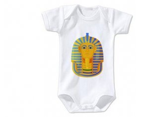 Body bébé Symbole de masque doré pharaon de Toutânkhamon taille 3/6 mois manches Courtes