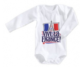Body bébé Vive la France taille 3/6 mois manches Longues