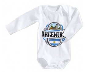 Body bébé Flag Argentina taille 3/6 mois manches Longues