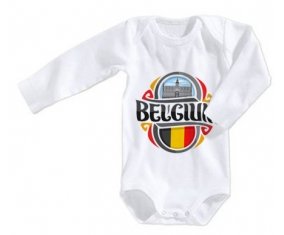 Body bébé Flag Belgium taille 3/6 mois manches Longues