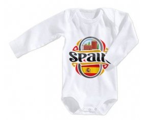 Body bébé Flag Spain taille 3/6 mois manches Longues