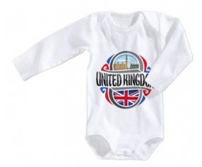 Body bébé Flag United Kingdom taille 3/6 mois manches Longues