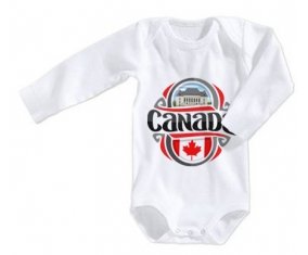 Body bébé Flag Canada taille 3/6 mois manches Longues
