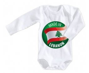 Body bébé Made in LEBANON taille 3/6 mois manches Longues