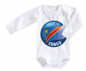 Body bébé Made in CONGO taille 3/6 mois manches Longues