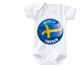 Body bébé Made in SWEDEN taille 3/6 mois manches Courtes