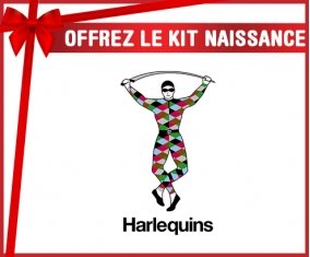 kit naissance bébé personnalisé Harlequins