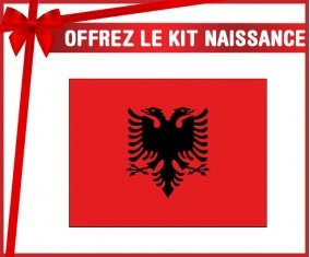 kit naissance bébé personnalisé Drapeau Albanie