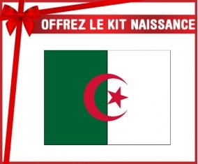 kit naissance bébé personnalisé Drapeau Algérie