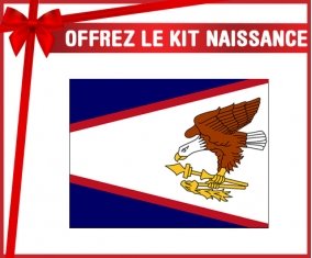 kit naissance bébé personnalisé Drapeau Samoa américaines