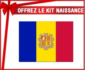 kit naissance bébé personnalisé Drapeau Andorre