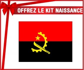 kit naissance bébé personnalisé Drapeau Angola
