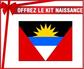 kit naissance bébé personnalisé Drapeau Antigua-et-Barbuda