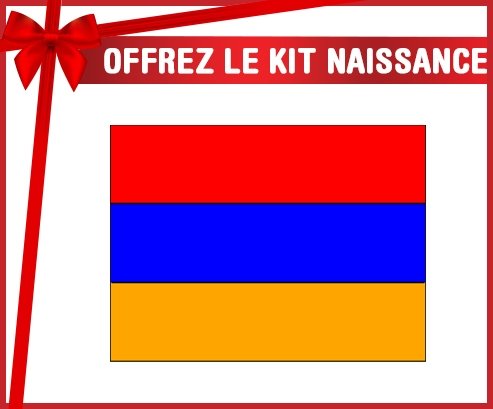 kit naissance bébé personnalisé Drapeau Arménie
