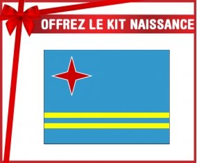 kit naissance bébé personnalisé Drapeau Aruba