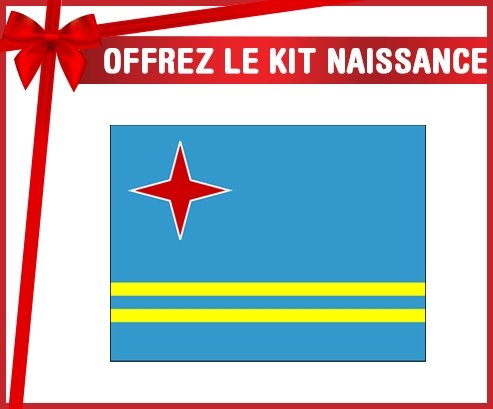 kit naissance bébé personnalisé Drapeau Aruba