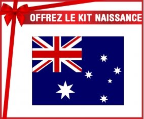 kit naissance bébé personnalisé Drapeau Australie