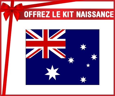 kit naissance bébé personnalisé Drapeau Australie