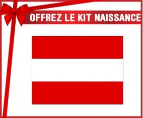 kit naissance bébé personnalisé Drapeau Autriche