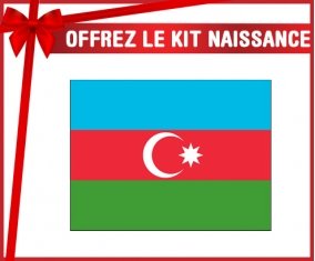 kit naissance bébé personnalisé Drapeau Azerbaïdjan
