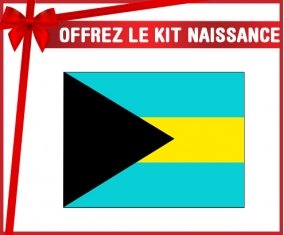 kit naissance bébé personnalisé Drapeau Bahamas
