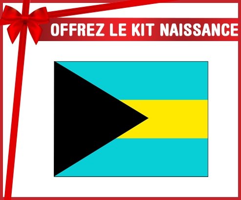 kit naissance bébé personnalisé Drapeau Bahamas