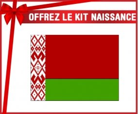 kit naissance bébé personnalisé Drapeau Biélorussie